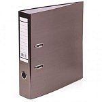 Папка-регистратор А4 " Hatber " Metallic сборная 70мм коричневая, бумвинил, этикетка для маркировки