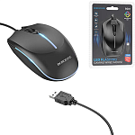 Мышь " Borofone " BG10 Soaring проводная оптическая, 3 кнопки, чёрная, 1000 DPI, кабель USB 1,45м