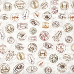 Упаковочная бумага тишью " Интерпак " 70см*10м в рулоне, Круиз, 18г/м2