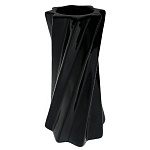 Ваза керамическая " KWELT " Тьяго виток, черная, 7*16*7см