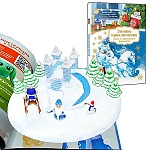 Книжка " Devar " 215*290мм 32стр Зимние приключения с дополненной реальностью 4D, оживает с помощью бесплатного приложения Devar, обложка- матовый картон, поролон, выборочный УФ-лак, тиснение фольгой, сшивка