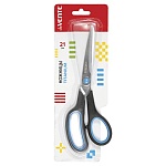 Ножницы " deVente " Titanium 21см металлические, пластиковые ручки с резиновыми вставками, черные с синим, картонная упаковка, европодвес