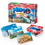 Игра настольная " Русский стиль " Фото-мемо Достопримечательности России, состав: 34 карточки, картонная упаковка 16,4*11,5*2,4см, от 6лет