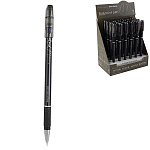 Ручка шариковая " Bruno Visconti " Xpro, синяя 0,5мм, толщина письма 0,38мм, пластиковый корпус, цвет корпуса - черный, резиновый держатель, металлический наконечник, пластиковый клип, сменный стержень, картонный дисплей