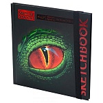 Скетчбук, черная бумага 120г/м2, 160*160мм, 40л, на резинке, 7БЦ, без линовки, обложка - матовый ламинированный картон, выборочный УФ-лак, сшивка, " Миленд " Eye of the Dragon