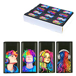 Ластик " Луч " Л4 46*25*9мм, черный с рисунком