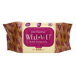 Салфетки влажные 100шт " Well&Wet " Luxence, клапан крышка