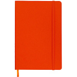 Записная книжка А6 80л. кожзам Soft Touch, клетка, верт.резинка, красная