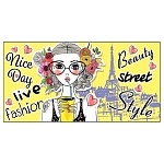 Конверт для денег " Мир открыток " 4-15 Beautu street. Девушка в Париже, 165*85мм, без отделки