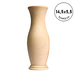 Деревянная заготовка из липы " Мастерская РуТвор " Ваза, h=145мм d=55мм