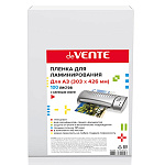 Пленка для ламинирования с клеевым слоем " deVente " А3 0,125мм, глянцевая, 100л, 303*426мм
