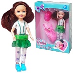Кукла " Lutie Fashion Girl " 14,5см, мопед, шлем, картонная упаковка 14*18*4см