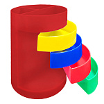 Подставка-органайзер " KWELT " 3 отделения и 4 выдвижных секции, Красная, пакет