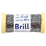 Мулине " Gamma " Brill металлик M-140, серебристо-черный, полиэстер, 50м