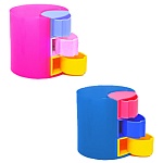 Подставка-органайзер " KWELT " цветная, 1 отделение и 3 выдвижных секции