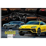 Альбом А4 40л спираль " Hatber " АвтоЛюкс, обложка- мелованный картон, блок- офсет 100г/м2, отрывные листы, 1 дизайн