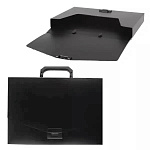 Папка-портфель " Attomex " А4 1 отделение, черный, на замке, пластик 0,7мм, непрозрачный