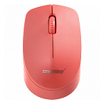 Мышь " SmartBuy " 202AG One беспроводная оптическая, 3 кнопки, красная, 1200 DPI, USB (батарейки в комплекте)
