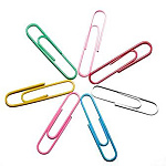 Скрепки " Dolce Costo " 25мм цветные 100шт, картонная упаковка