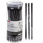 Карандаш ч/гр " Hatber " Pantera НВ ассорти, с ластиком, круглый, деревянный, цвет корпуса- ассорти, заточенный, в пластиковой тубе