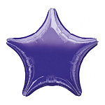 Шар фольгированный 19"/48см Звезда металлик фиолетовый