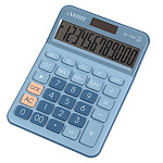 Калькулятор настольный 12 разрядов " deVente " DC-118B, 126*175*42мм, двойное питание, голубой и синий
