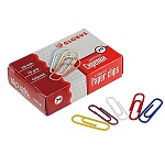 Скрепки " Глобус " 28мм цветные 70шт, картонная упаковка