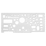 Линейка " KWELT " офицерская, 20см, пластиковая, прозрачная