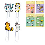 Набор закладок-скрепок " Basir " Кошки, 6см, ассорти (4 дизайна)