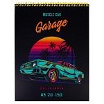 Скетчбук, белая бумага 150г/м2, А3, 20л, спираль, без линовки, обложка- матовый ламинированный картон, жесткая подложка, " Миленд " Авто