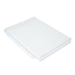 Папка на кнопке вертикальная А4 " Silwerhof " Daily прозрачная, с расширением, с перфорацией, 245*315мм