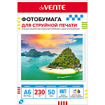 Фотобумага " deVente " A6 230г/м2 50л матовая, односторонняя, пластиковый пакет, европодвес