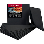 Холст " deVente " Art 20*20см черный, на картоне, хлопок, мелкое зерно, грунтованный, термоусадочная пленка