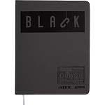 Дневник 1-11 класс искусственная кожа " deVente " Total black, блок- офсет 80гр/м2, выборочный лак, печать в 1 краску, объемная аппликация rubber patch, ляссе, 48л