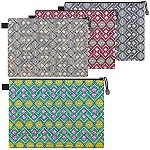 Папка на молнии " KWELT " А4 (250*340*10мм) Орнамент, ассорти (без возможности выбора цвета), ПВХ