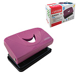 Дырокол на 10л " deVente " Trend, металл/пластик, съемный поддон для конфетти, брусничный