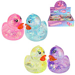 Мялка-антистресс " Рыжий кот " Уточка 5,5*6cм, ассорти (без возможности выбора цвета), с блестками, индивидуальная упаковка, шоубокс