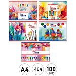 Альбом А4 48л " Светоч " Арт букет (ассорти), на скобе, обложка - мелованный картон, блок-офсет- 100г/м2, 5 дизайнов в коробке