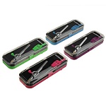 Циркуль 2 предмета, металлический 12,3см, карандаш, пластиковый футляр, европодвес, ассорти, " козья ножка ", Neon, " Erich Krause "