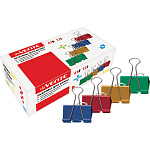 Зажим д\бум. мет. цветные deVENTE 41мм., 12шт/уп.