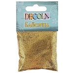 Блестки декоративные " Decola " 0,3мм 20г золото, пакет, европодвес