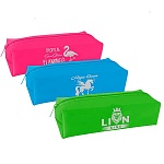 Пенал-косметичка " Пчелка " К-822 1 отделение 195*60*50мм Ассорти 2, soft, на молнии, силикон с рисунком