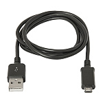 Кабель сетевой USB - micro USB " Defender " USB08-03H черный, круглый, 1м, 2,0А, силикон