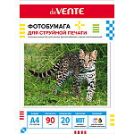 Фотобумага " deVente " A4 90г/м2 20л матовая, односторонняя, пластиковый пакет, европодвес