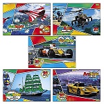 Альбом А4 20л " Hatber " ECO Для мальчиков (ассорти), на скобе, обложка- мелованный картон, блок- офсет 100г/м2, 1 дизайн в спайке, 5 дизайнов в коробке