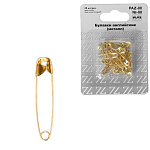 Булавки английские " Blitz " 25шт длина- 22мм под золото, картонный блистер