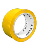 Лента упаковочная клейкая 48мм* 66м, желтый, 45мкм, полипропилен, " KWELT ", термоусадочная пленка