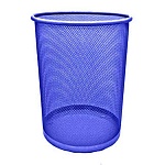 Корзина для мусора " KWELT " 10л металлическая, сетчатая, синяя
