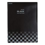 Папка-уголок " deVente " А4 Total black черная, непрозрачная с рисунком, 3 отделения, пластик 0,18мм, индивидуальная маркировка