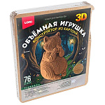 Конструктор " Lori " Енотик, 114*68*96мм, в наборе: картонные основы, детали для скрепления, инструкция, клей